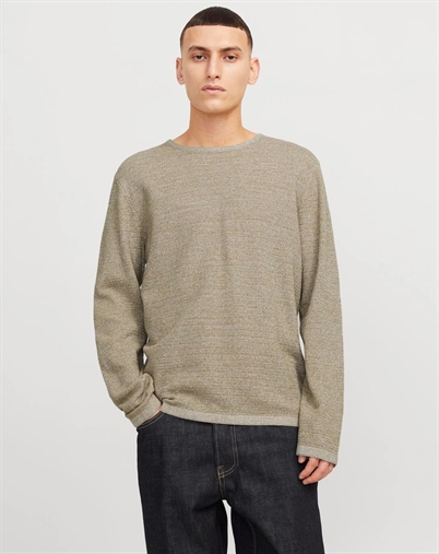 Jack&Jones - JJEGeorge Crew Strik - Coriander